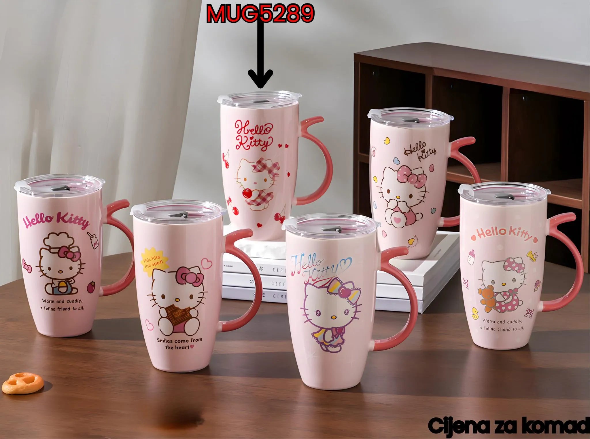 Pink Hello Kitty šolje s ručkama iz seta HELLO KITTY KERAMIČKA ŠOLJA