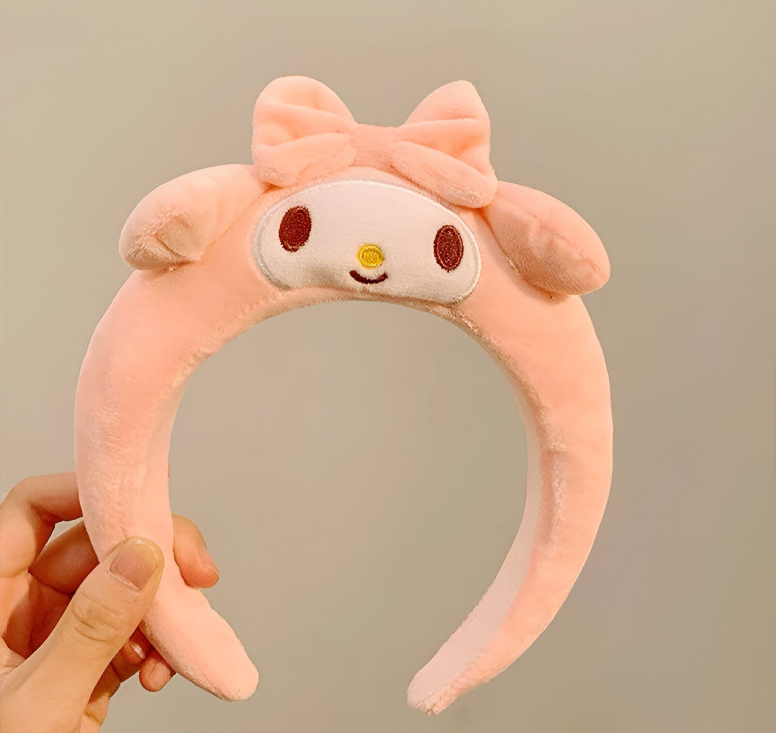 Ručno rađena Pink My Melody plišana traka za kosu u MY MELODY RAJF ZA KOSU