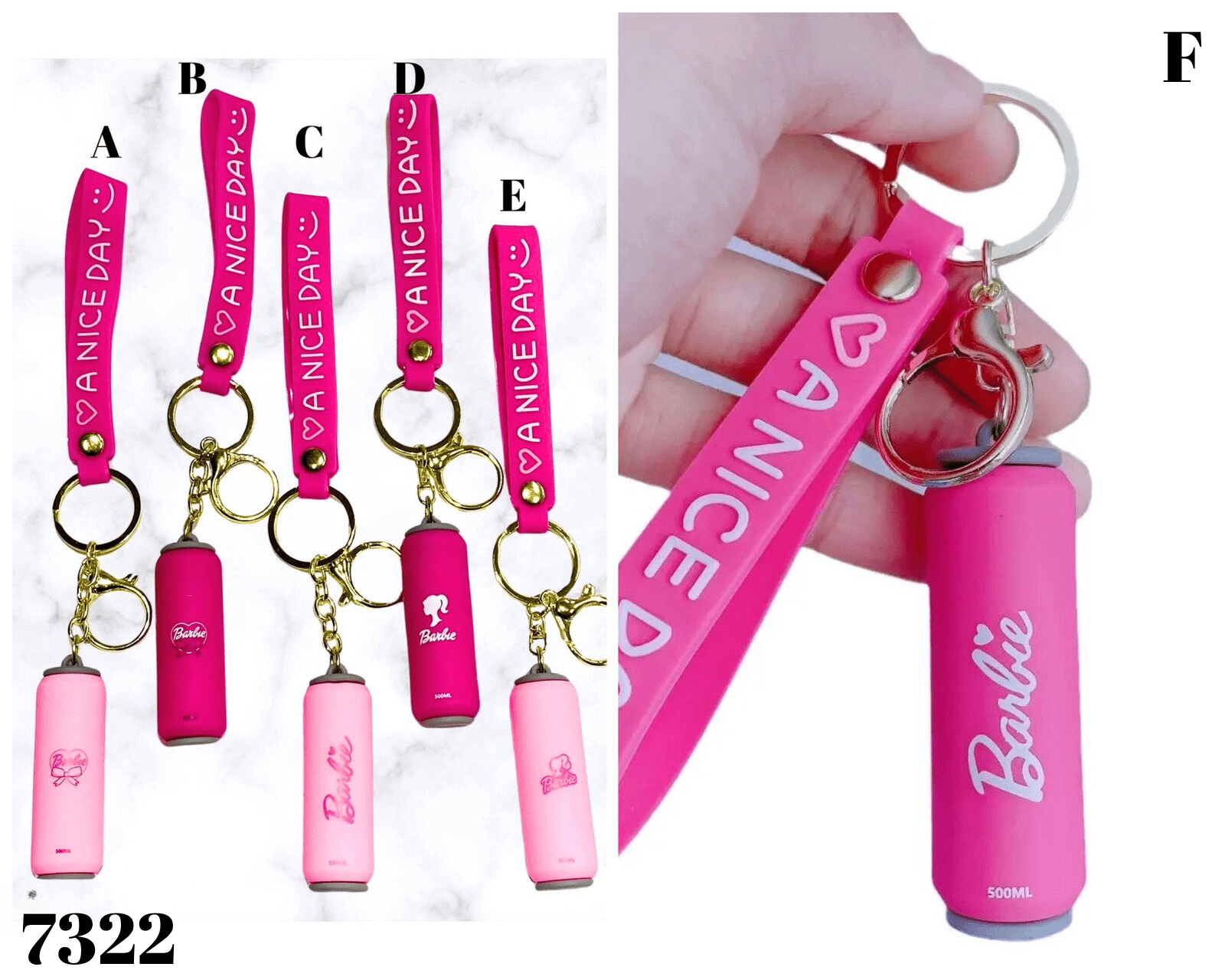 Pink Barbie privjesak kolekcija sa šarenim dizajnom i chic detaljima