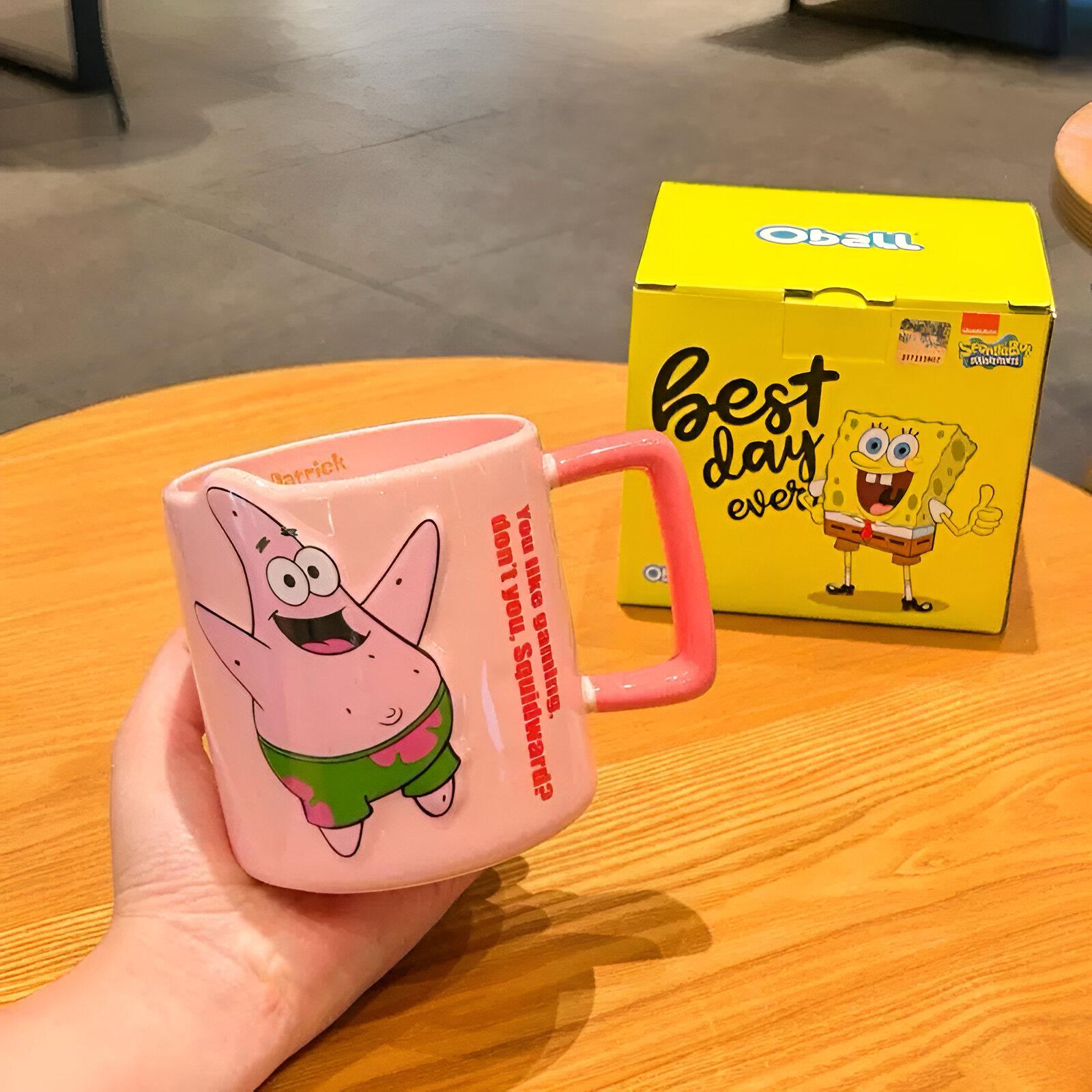 Pink Patrick Star šolja sa kutijom, savršena za ljubitelje Spongeboba