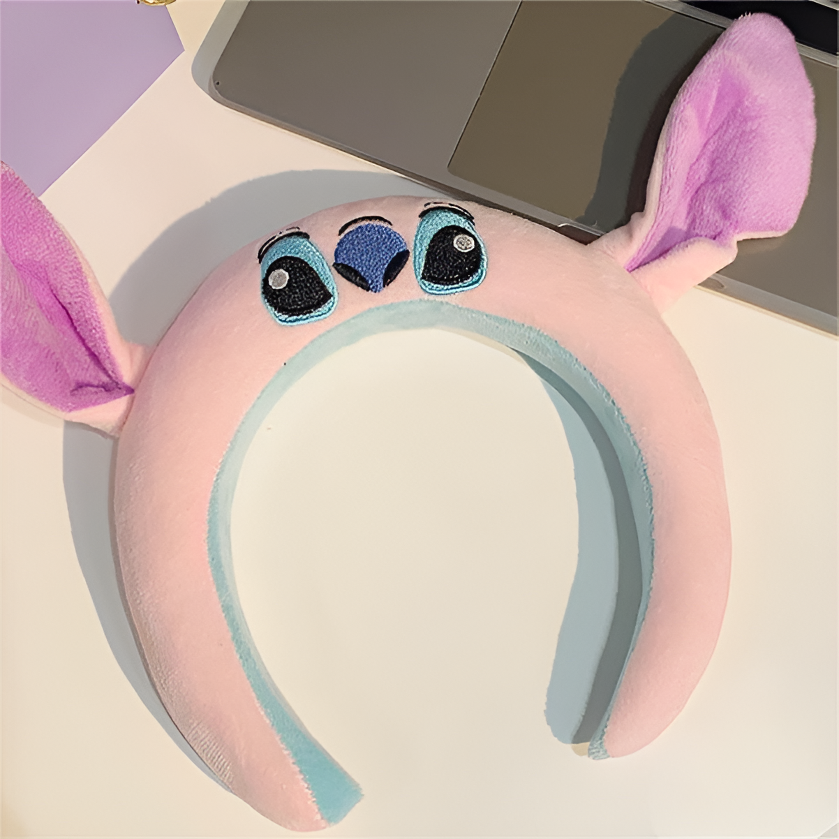 Pink i plavi plišani Stitch rajf za kosu za ljubitelje keramičkih setova
