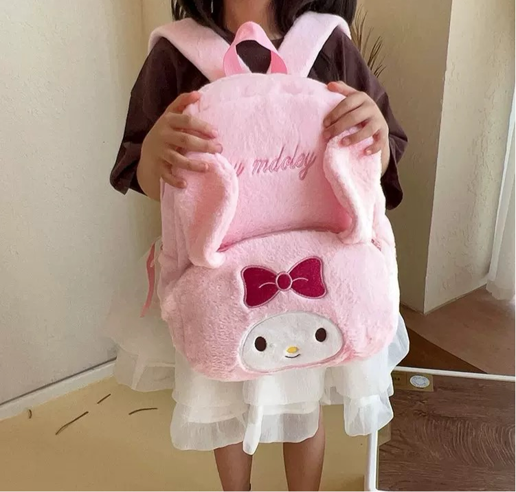 Pink plush My Melody ruksak idealan za ljubitelje plišanih torbica