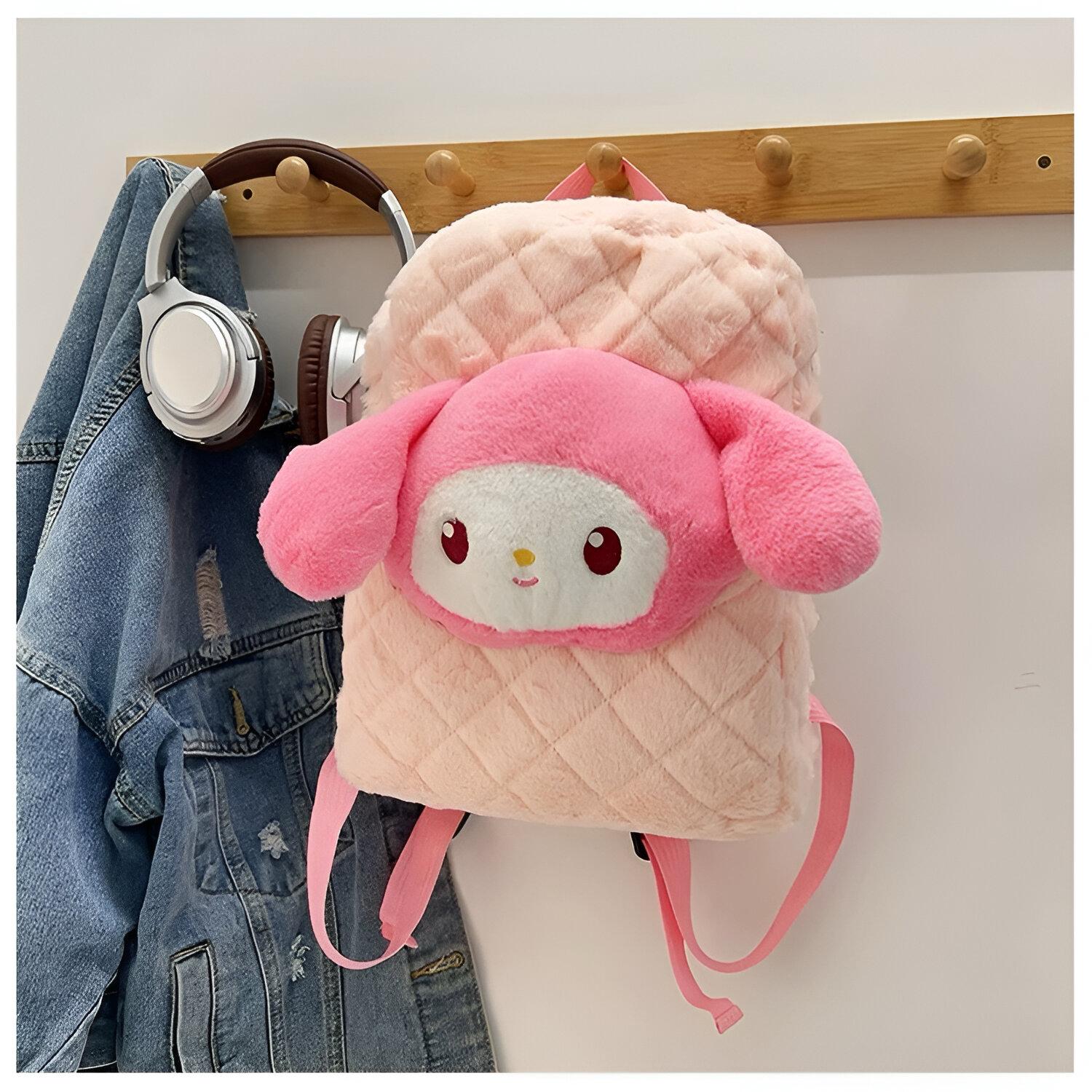 Ružičasti plišani zeko ruksak MY MELODY za djecu i ljubitelje slatkog dizajna