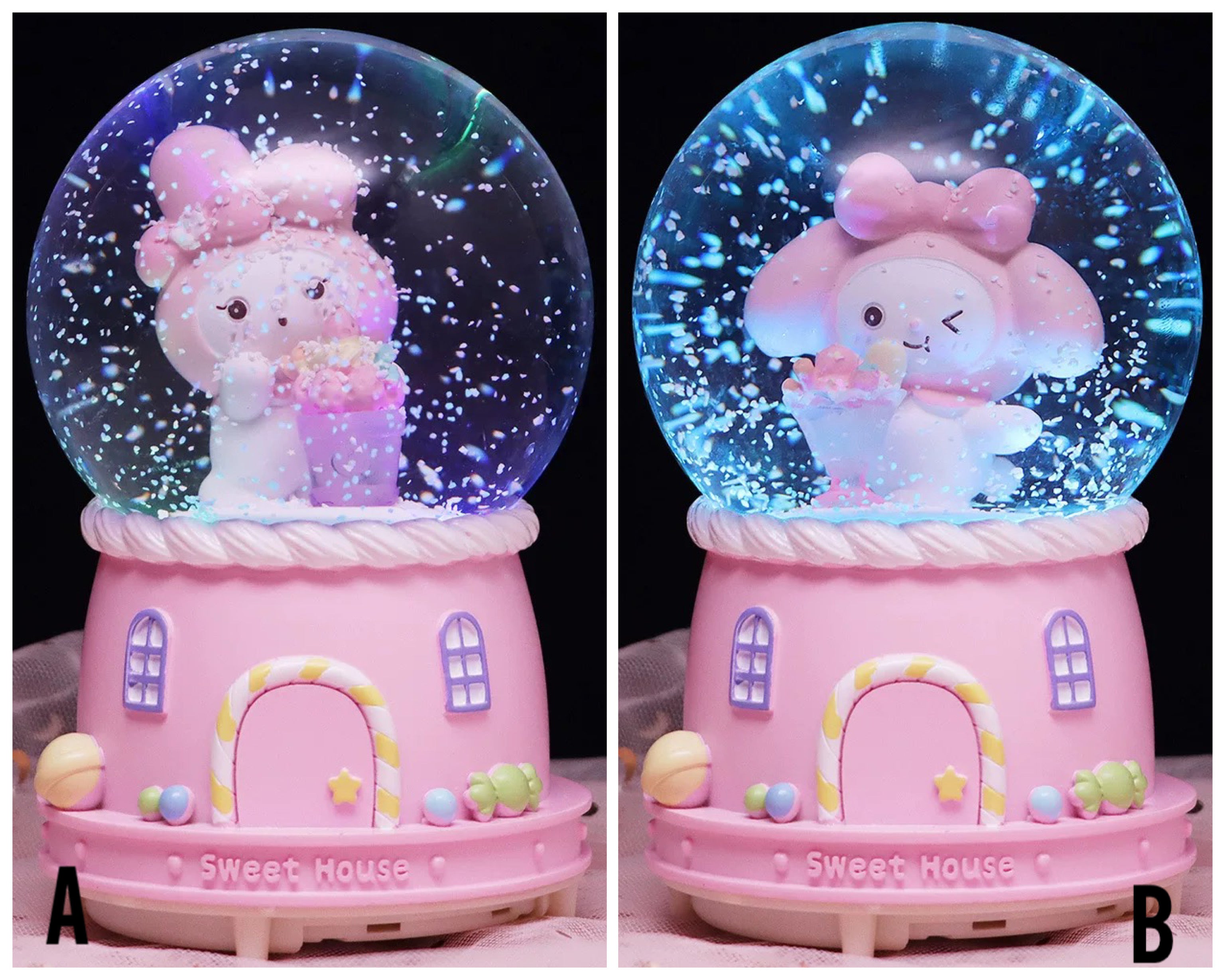 Pink ukrasna kugla s My Melody likom, idealna dekorativna kugla za svaki prostor