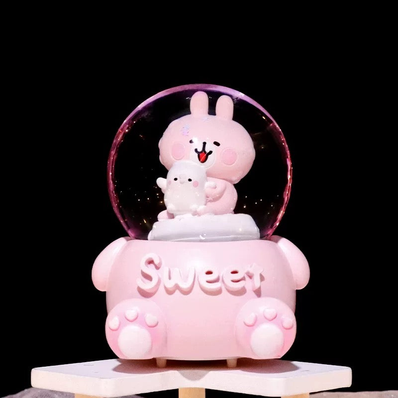 Pink bunny snow globe RABBIT KUGLA, savršena ukrasna kugla dekorativna za dom