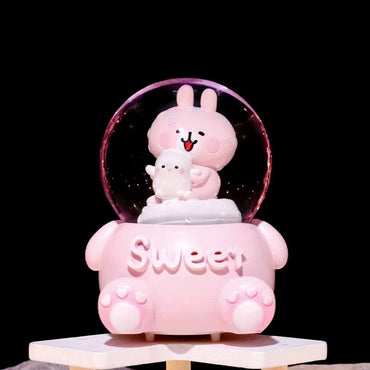 Pink bunny snow globe RABBIT KUGLA, savršena ukrasna kugla dekorativna za dom