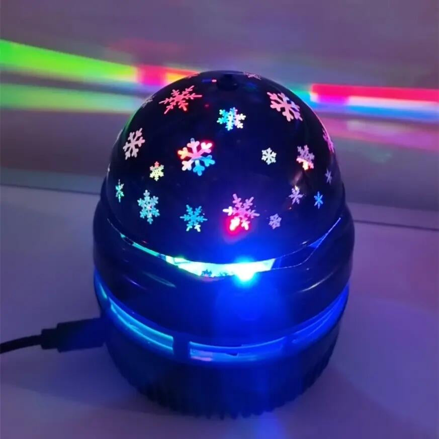 Projektor noćne svjetlosti sa uzorkom pahulje DISCO BALL RGB za atmosferu disko zabave