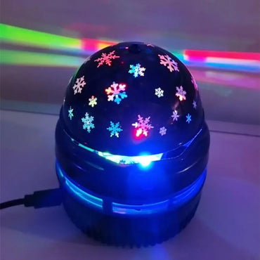 Projektor noćne svjetlosti sa uzorkom pahulje DISCO BALL RGB za atmosferu disko zabave