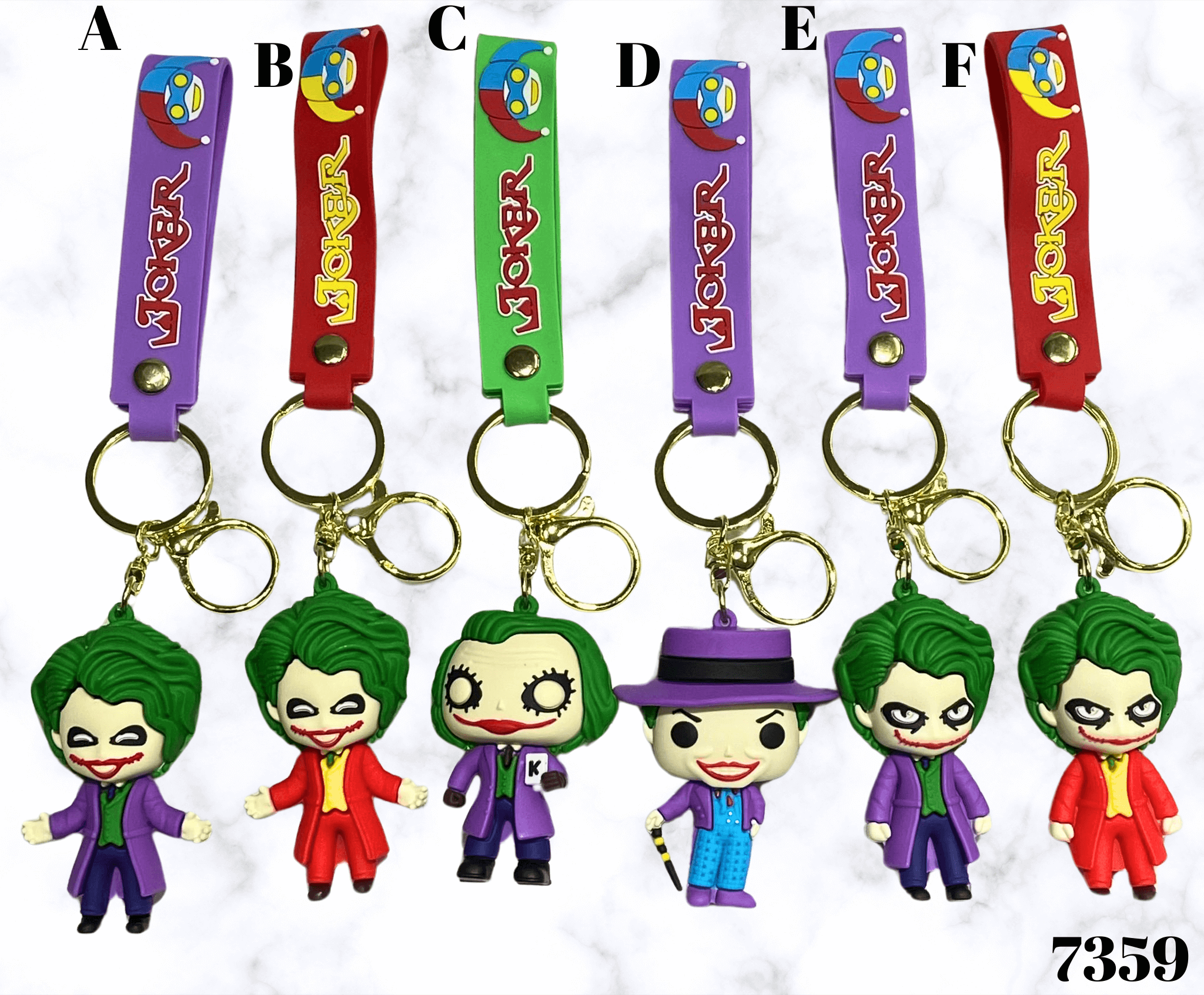 Joker privjesak keychains featuring the iconic Joker character design