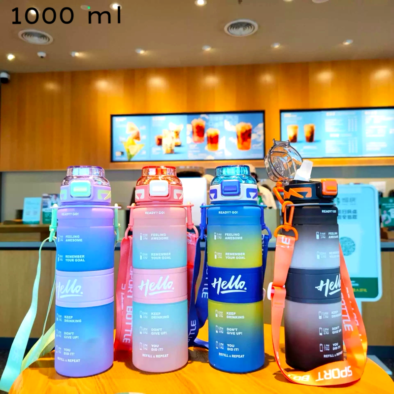 Colorful motivacijske sportska Hello flaša za aktivan životni stil