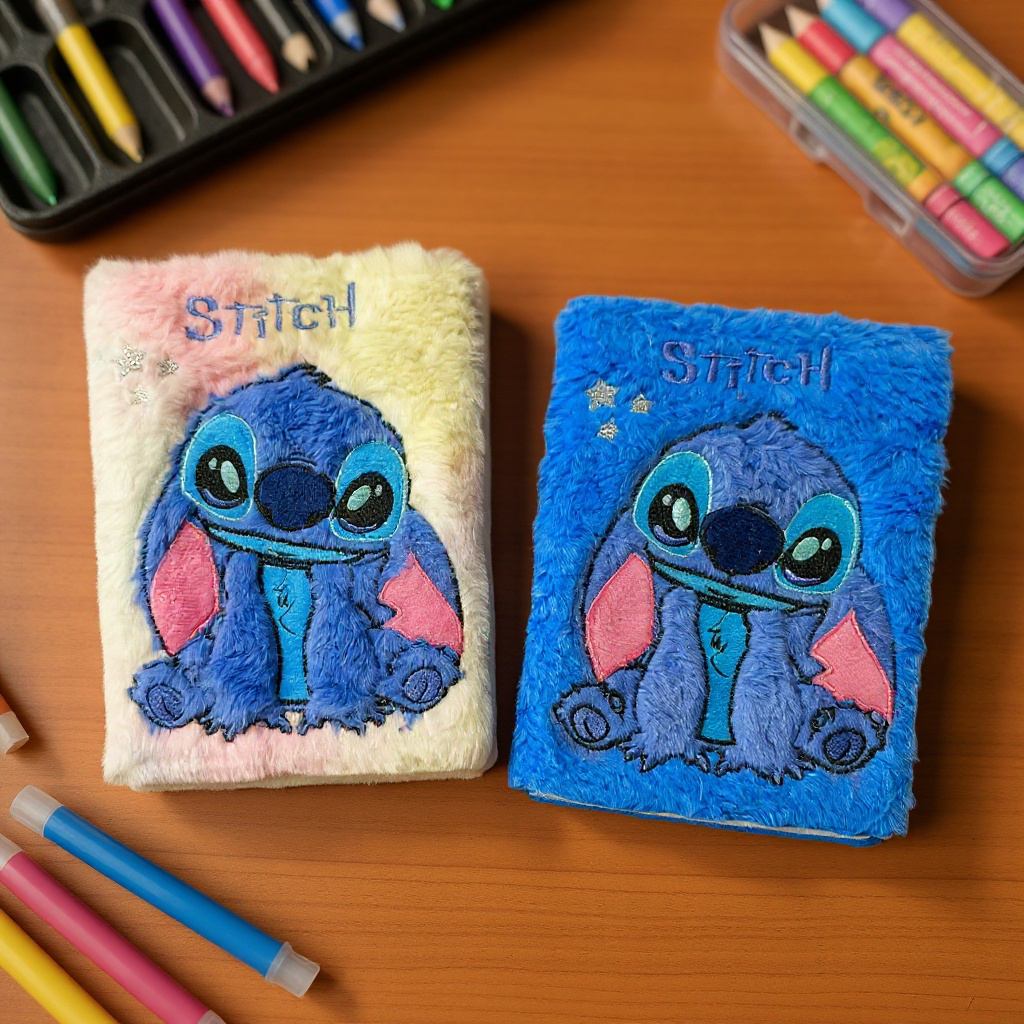 Stitch rokovnik A5 set s mekim plišanim dizajnom