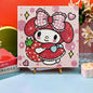 My Melody dijamanatska slika DIY 20x20 cm s jagodama i blistavim akcentima