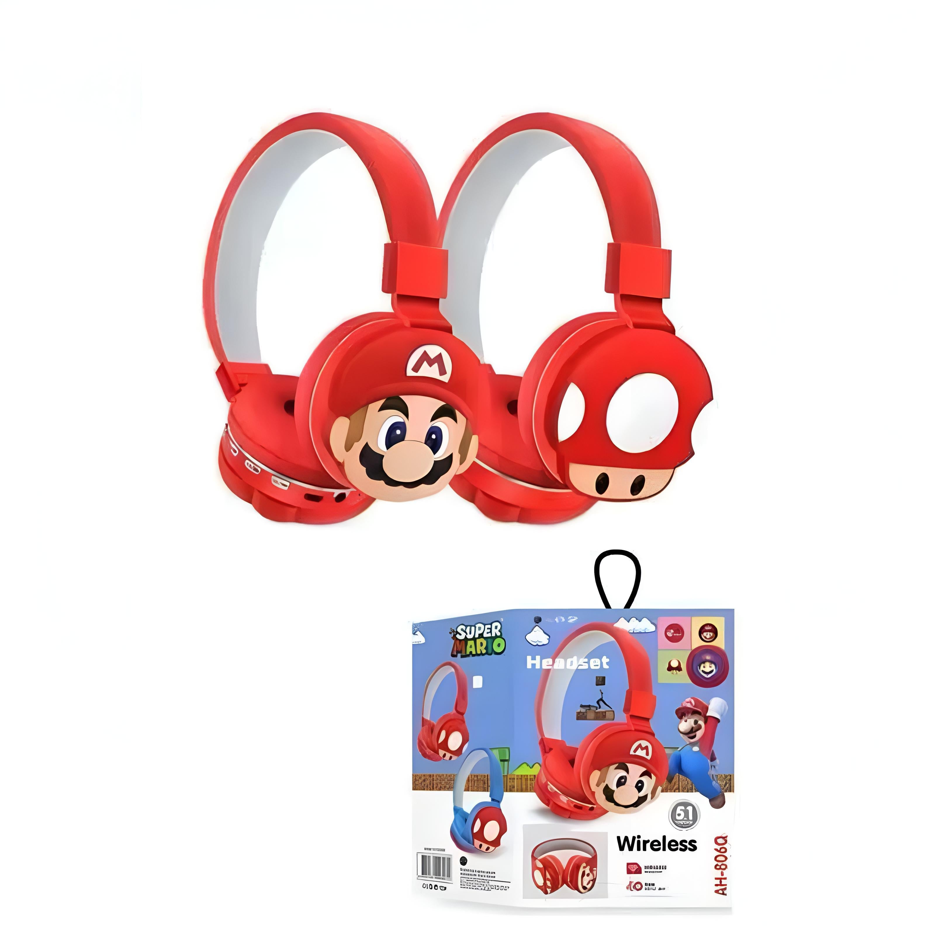 Super Mario tematske bežične slušalice u crvenoj boji za gaming ljubitelje