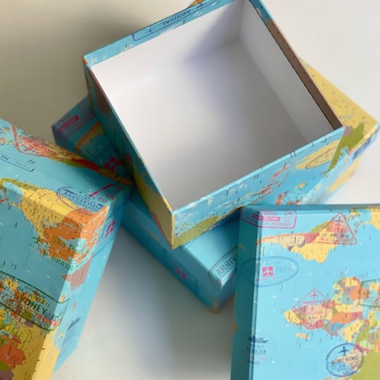 Svijet mapa ukrasna kutija za pohranu s elegantnim dizajnom