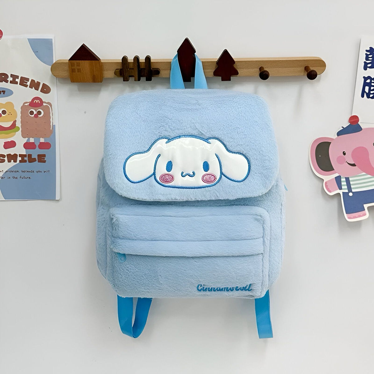 Svijetloplava plišana torba s likom Cinnamorolla u CINNAMOROLL TORBICA & RUKSAK
