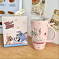 Tom and Jerry set keramičkih šolja, poklopac i slamka u jedinstvenom dizajnu