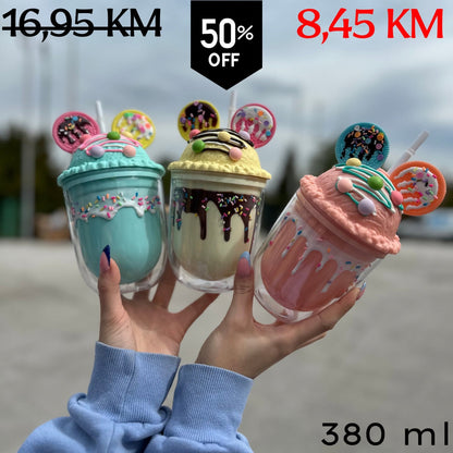 Tri bojne, dessert-tematske termotermice s Mickey Mouse ušima i bombonama