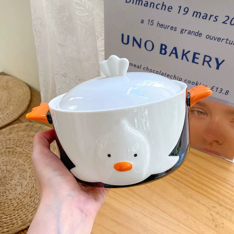 Keramički lonac u obliku pingvina s poklopcem iz PATKA KERAMIČKI SET ČAJNIK