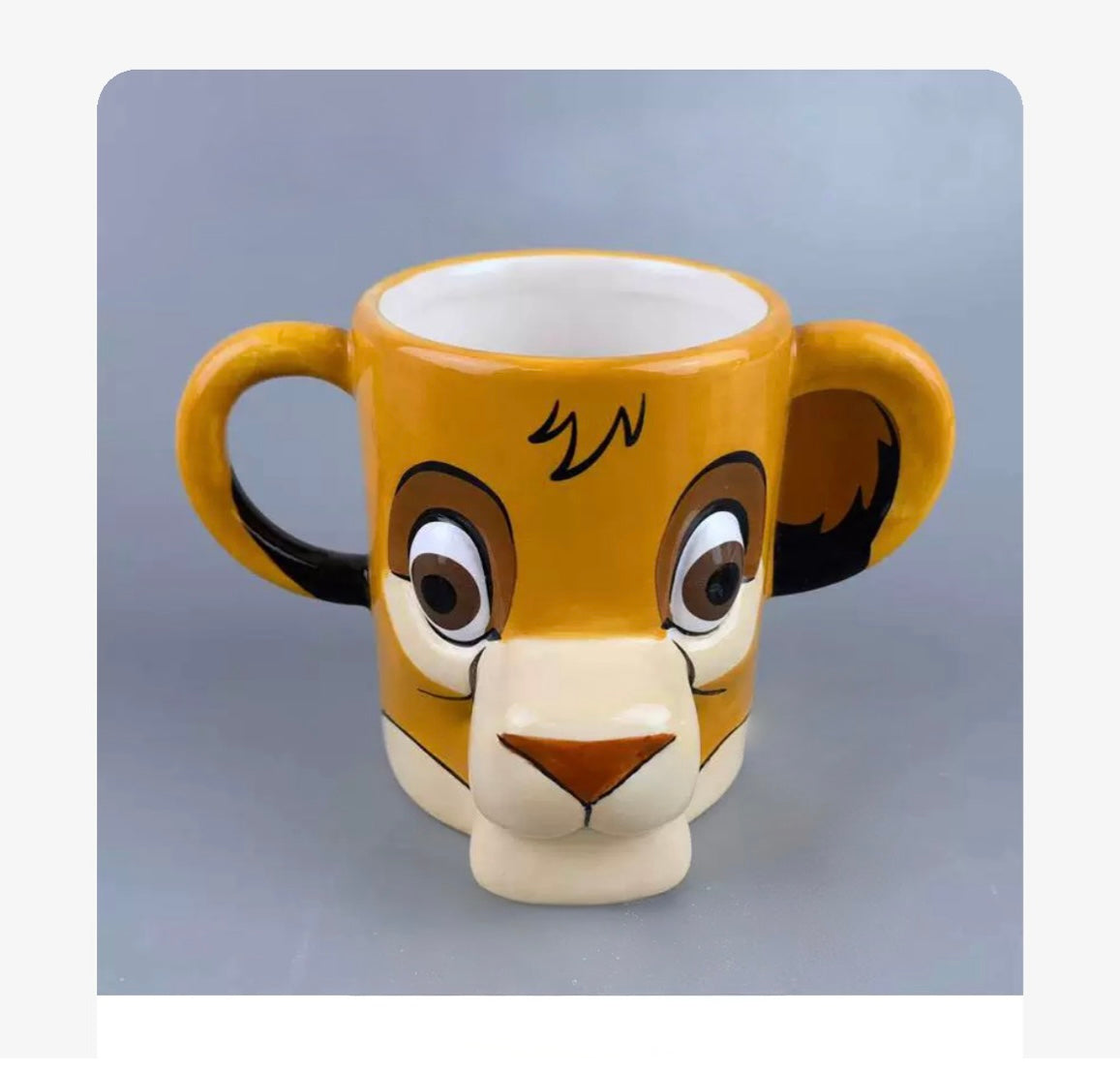 Simba Lion King keramička šolja u obliku Simbe, savršena za keramički set čajnik