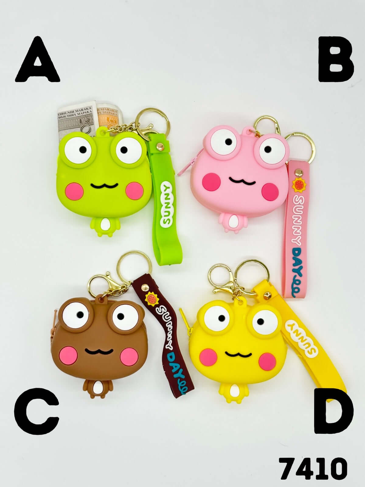 Frog-shaped coin purses with keychains from ŽABA PRIVJESAK NOVČANIK collection