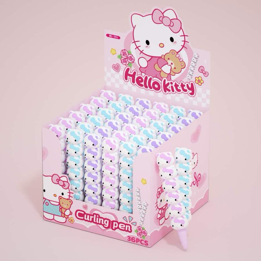 Hello Kitty hemiška olovka s ružičastim plastičnim tijelom, mašnama i srcima u pastel bojama