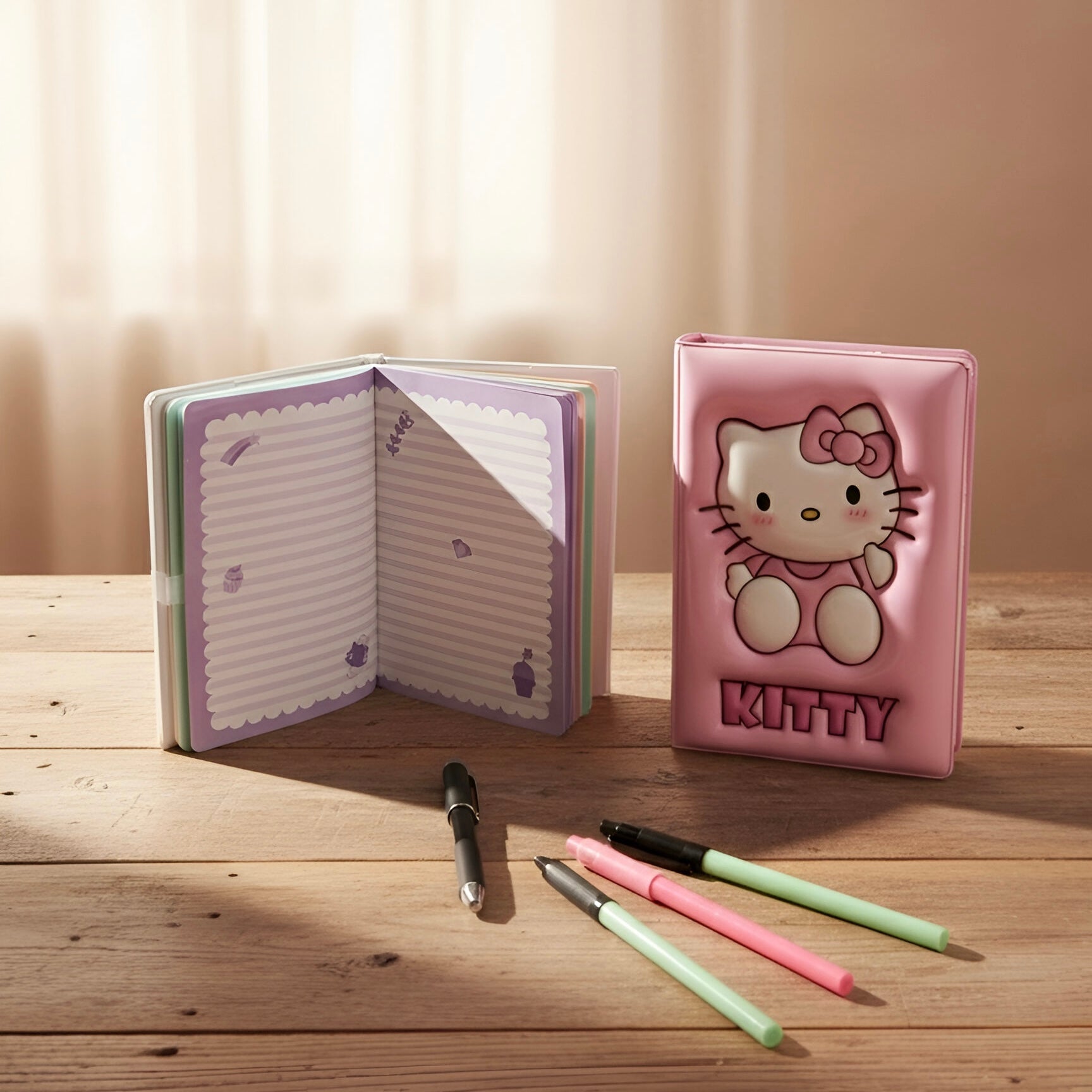 Hello Kitty ružičasti notes s olovkom i setom