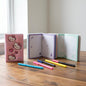 Ružičasti Hello Kitty notes s srcima i olovkama, planer A5