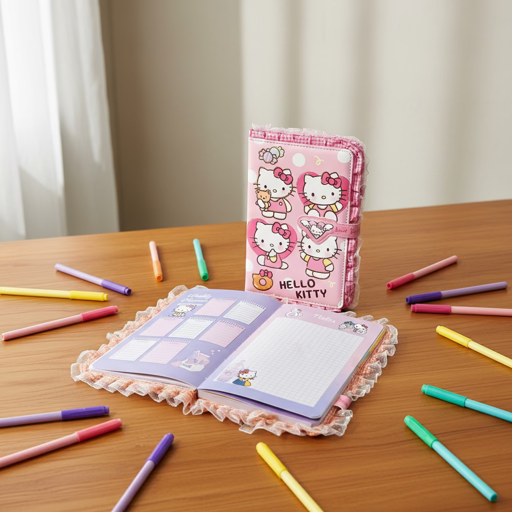 Hello Kitty ružica planer s čipkom i olovčarom