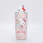 Hello Kitty termos čaša od nehrđajućeg čelika ružičasta s slamom