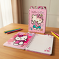 Hello Kitty hologram rokovnik A5 s ružičasto-bijelom naslovnicom i kamerom dizajnom