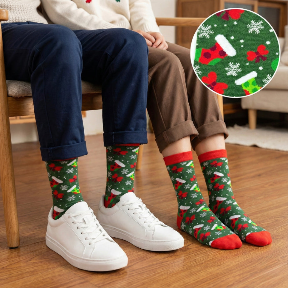 Svečane božićne čarape CHRISTMAS ČARAPE s crvenim akcentima