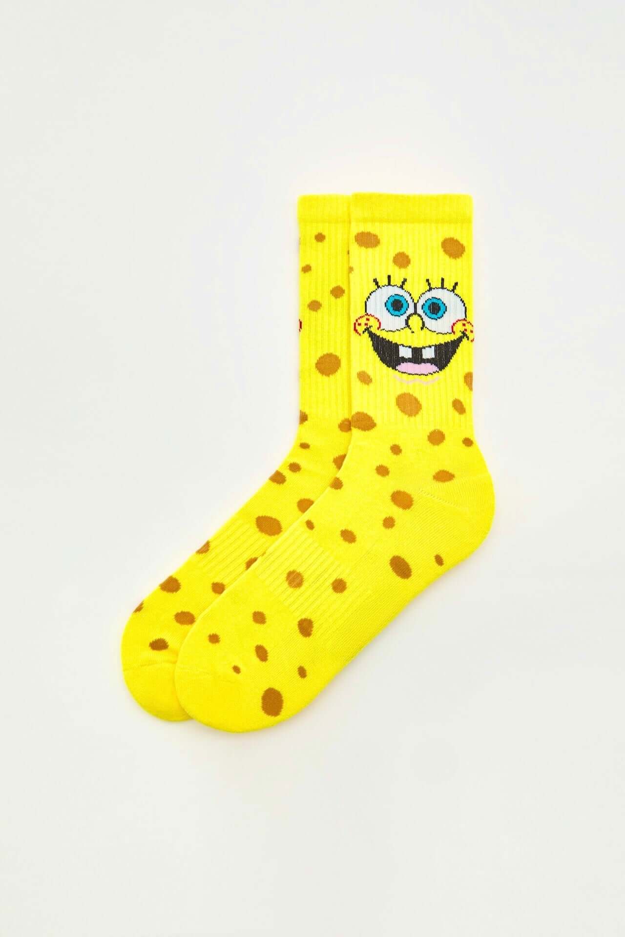 Žute spužva bob čarape za ljubitelje Spongeboba i udoban stil