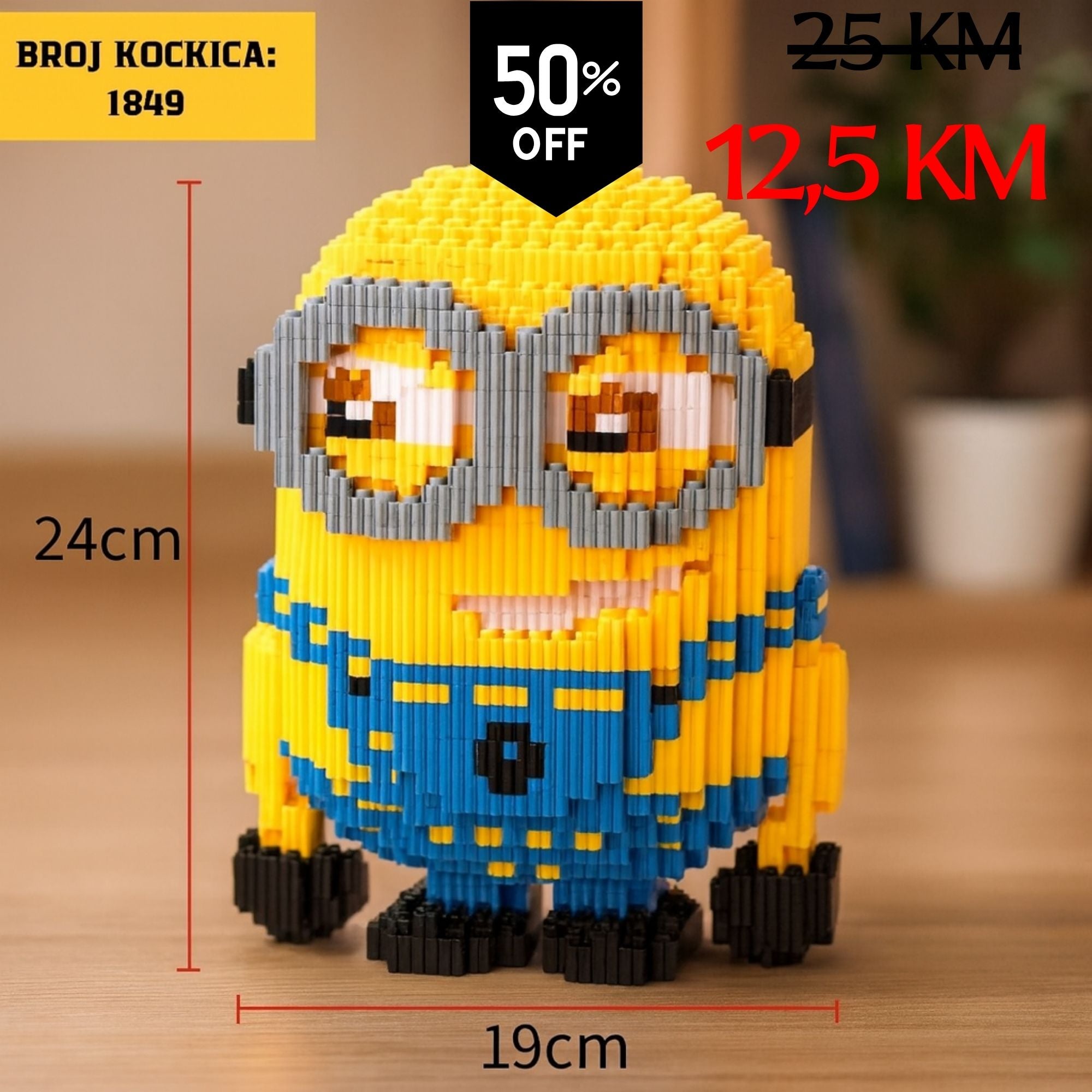 Žuta i plava Minion figurina od 1849 LEGO kockica