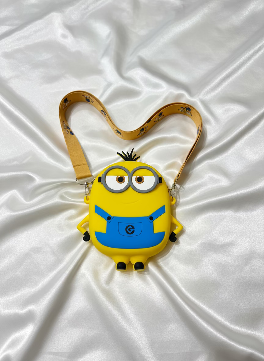 Žuta i plava Minions silikonska torbica s remenom