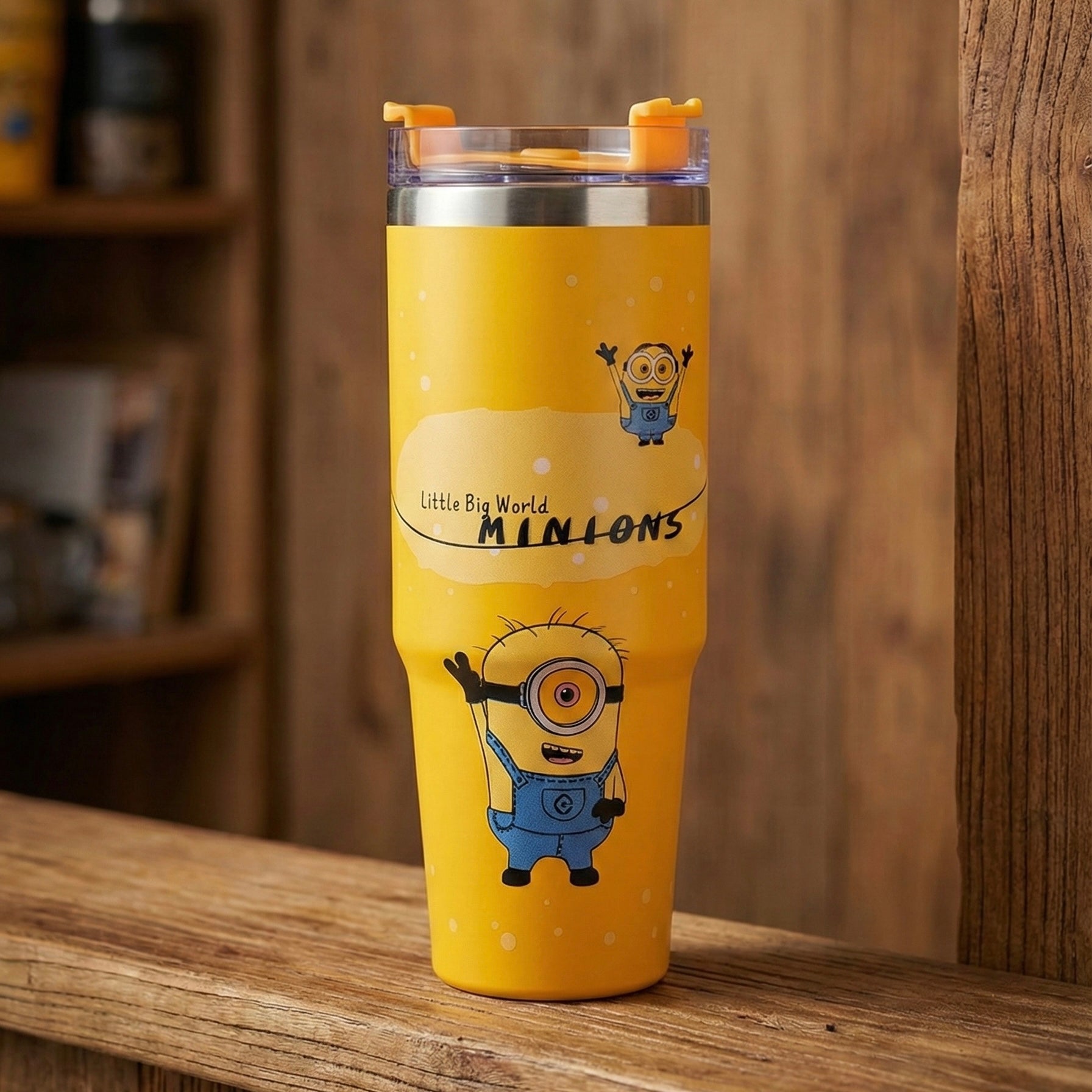 Žuti Minions termos od nehrđajućeg čelika s plavim kombinezonom