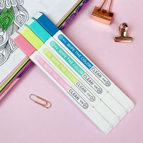 Četiri šarena marker u paketu 2 SIDE MARKERS 4 PCS za lako brisanje boje